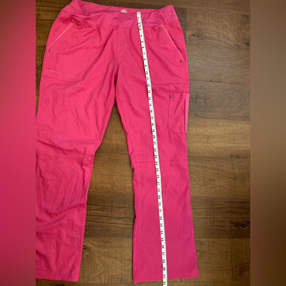 Healing Hands Purple Label Juliet Top & Tori Pants Scrub Set Pink Size Large - Picture 14 of 16